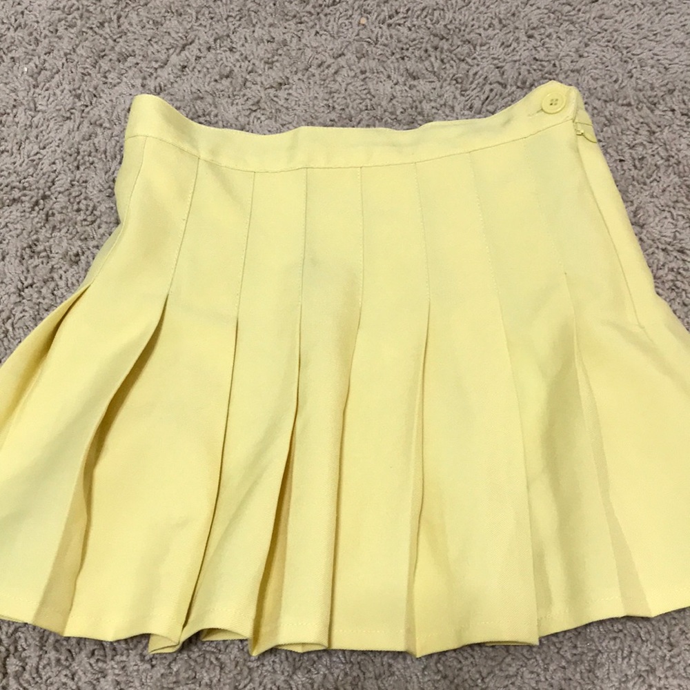 Yellow American Apparel skater skirt